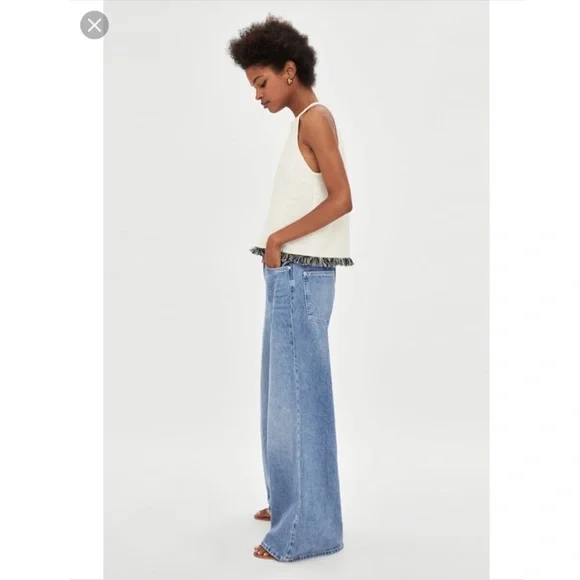 ✨Zara TRF tweed halter w/fringe hem szL - Picture 3 of 8